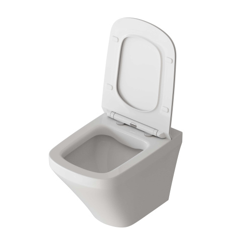 Унитаз подвесной Grossman Санфаянс GR-4440S белый глянцевый с сиденьем микролифт безободковый каскадный смыв - фото 3